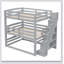 Triple Bunk Bed With Storage Staircase,Separate Design-1314187186