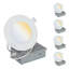Luminaire encastré à DEL mince de 4 pouces avec boîte de jonction détachée Luminus Basix, homologué IC, 5 TCE, 600 lumens, 9 watts, à intensité variable, paquet de 4, 50000 heures