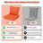 Fade Resistant Outdoor Chair Cushions Set Of 4, 22X22 Deep Seat Patio Cushions, 28D High Resilience Foam Replacement Patio Chair Cushions Set Of 4 With Removable Cover For Sofa, Adirondack Chair, Sectional,Orange-124950029-124950025
