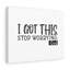 Stop Worrying God 1 Piece Wrapped Canvas Wall Art-1644879031