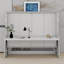 Lit escamotable double avec bureau