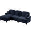 Canapé modulaire en L en chenille bleu Mid Mid 3
