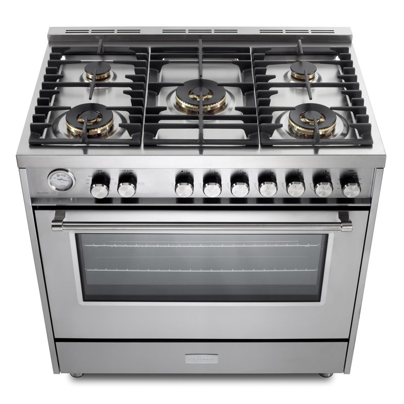 Verona Ultima 36" 5 Burner Single Gas Range - Stainless