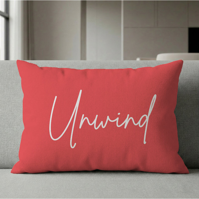 Unwind Pillow 16"X16" Coral, Square 16", Coral