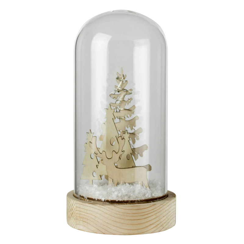 LED Snowglobe, 7.5" H x 3.75" W x 3.75" D