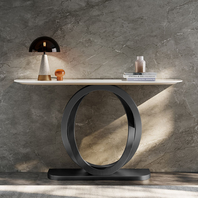 Console légère de luxe moderne, H 33,5 po x l 47,2 po x P 13,8 po, Noir