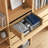Natural Oak 19.5" Floor-Mounted Closet Section with 1 Clothing Rod, 1 Shelf & 3 Reveal Drawers-136873084-136873088