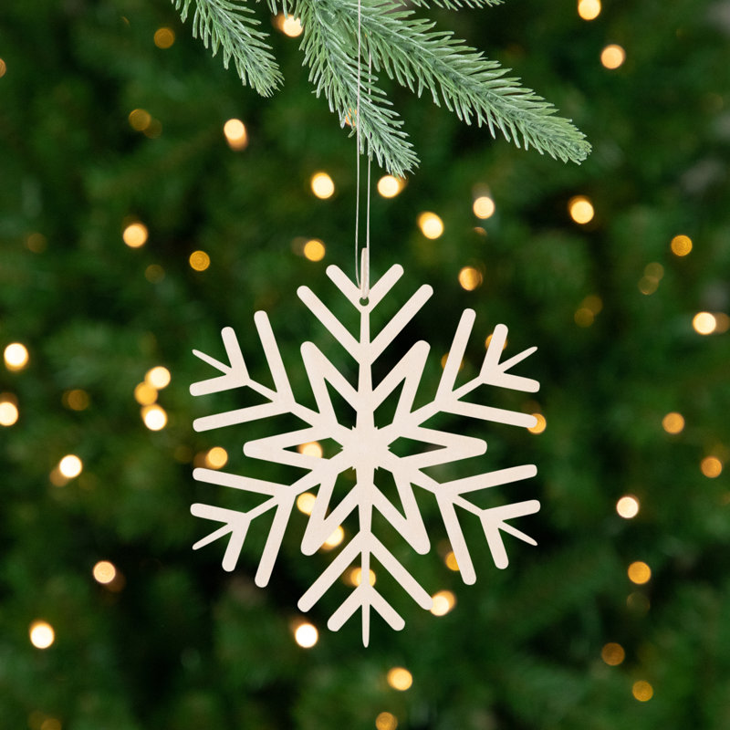 Ornements de Noël découpés en forme de flocon de neige - 5 po - ensemble de 8