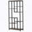 Stylish Industrial Bookshelf With 8 Staggered Shelves, Ideal For Home Decor And Versatile Storage Solutions