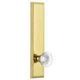 Grandeur Carré Tall Plate Passage with Bordeaux Crystal Door Knob
