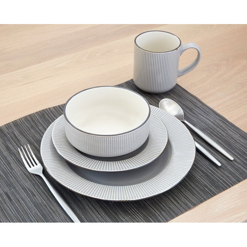 Service de table 16 pièces Solmu Sand, gris
