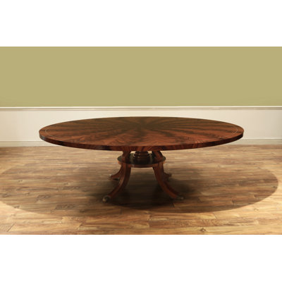 Round Mahogany Dining Table Seats 10-12 People
