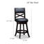 Counter Height Swivel Stool, Cherry Finish, Charcoal Fabric Seat & Charcoal. Hardwood Construction. 360-Degree Rotation. Padded Seat. Stable Flared Legs. Simple Assembly Required