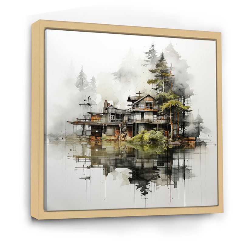Impression sur toile, "Lake Moody", Cadre naturel flottant, H 36 po x l 36 po x P 1,5 po
