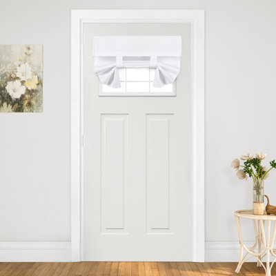  Blackout Linen French Door Curtains, Privacy Door Window Covering