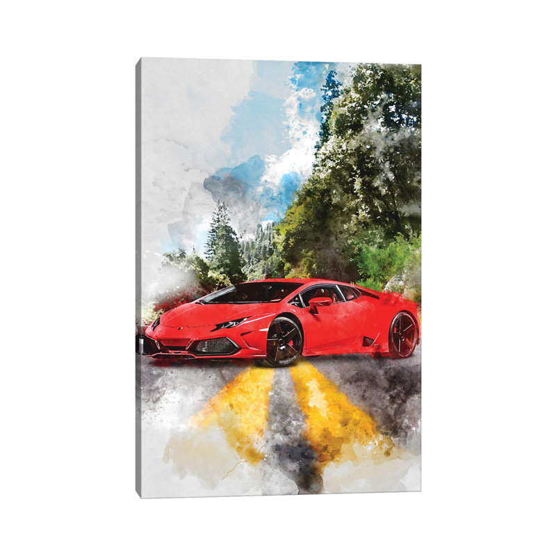 Lamborghini Huracan 1 Piece Wrapped Canvas Wall Art, 66.04 cm H x 45.72 cm W x 3.175 cm D