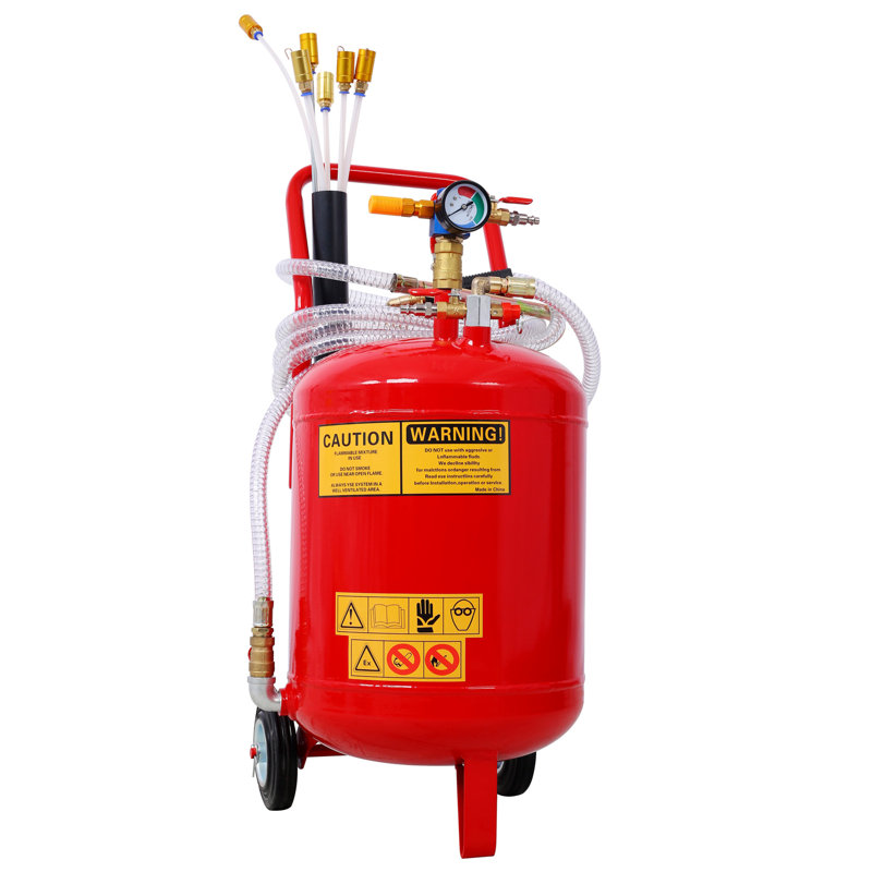 Oil Extractor, Portable Air Pneumatic Waste Oil Garage Extractor Drain Draine Tank Professional Fluid Evacuator, Portable, Integrated Level Gauge, Use With Oil, Transmission Fluid And Anti-F