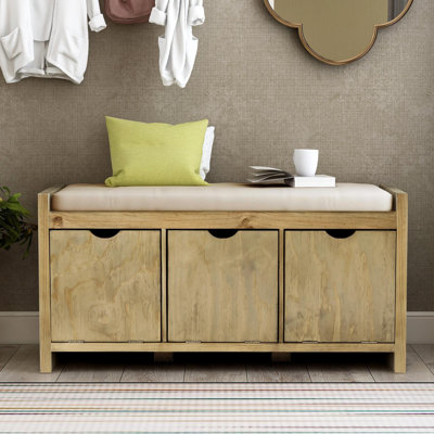 Banc de rangement avec coussin de rangement