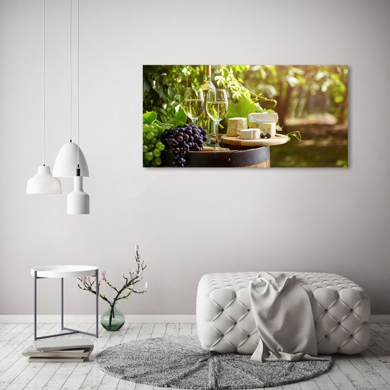 Wine and Snacks 1 Piece Wrapped Canvas Wall Art