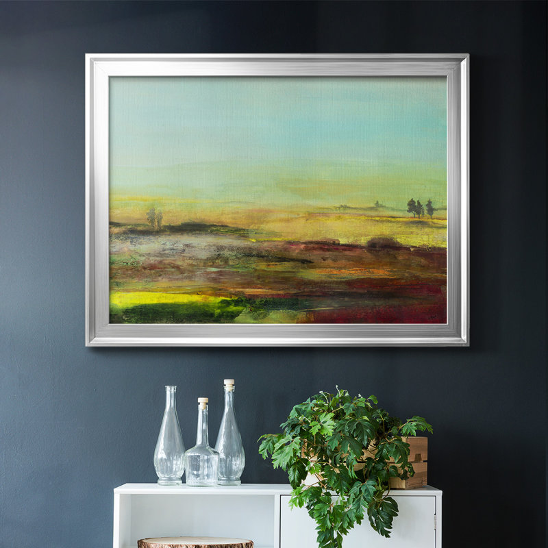 «Ethereal Landscape I», toile tendue avec châssis en I, Argent, H 26 po x l 38 po x P 1,5 po
