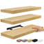 Tablette flottante en bois massif 3 pièces Makalani, érable-757134634-757134638