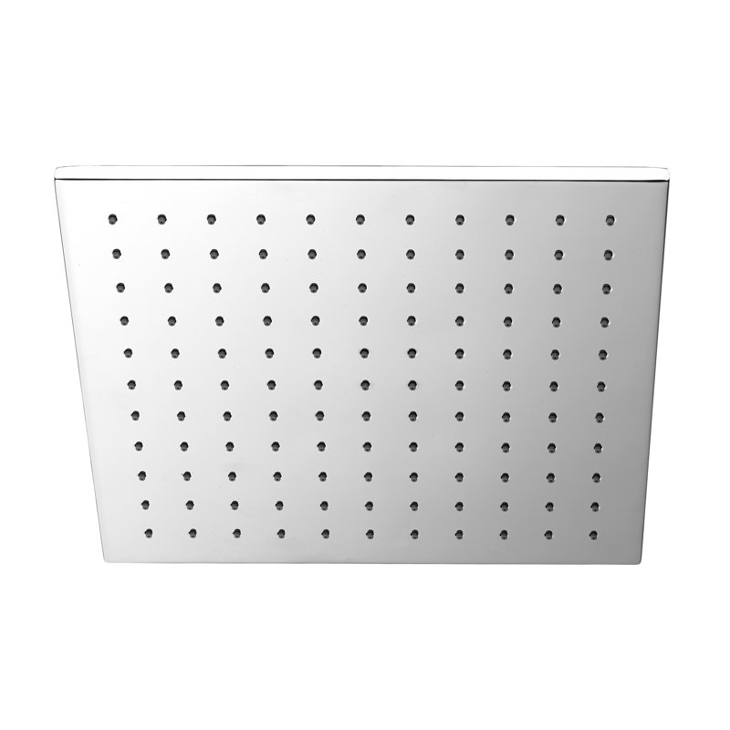 Contemporary Slim Square 12 Inch Showerhead, Polished Nickel