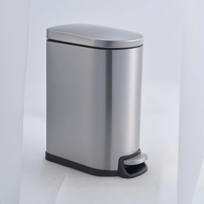 Poubelle de cuisine en acier inoxydable 10l, petite poubelle mince avec couvercle, pour salle de bain, bureau et dortoir
