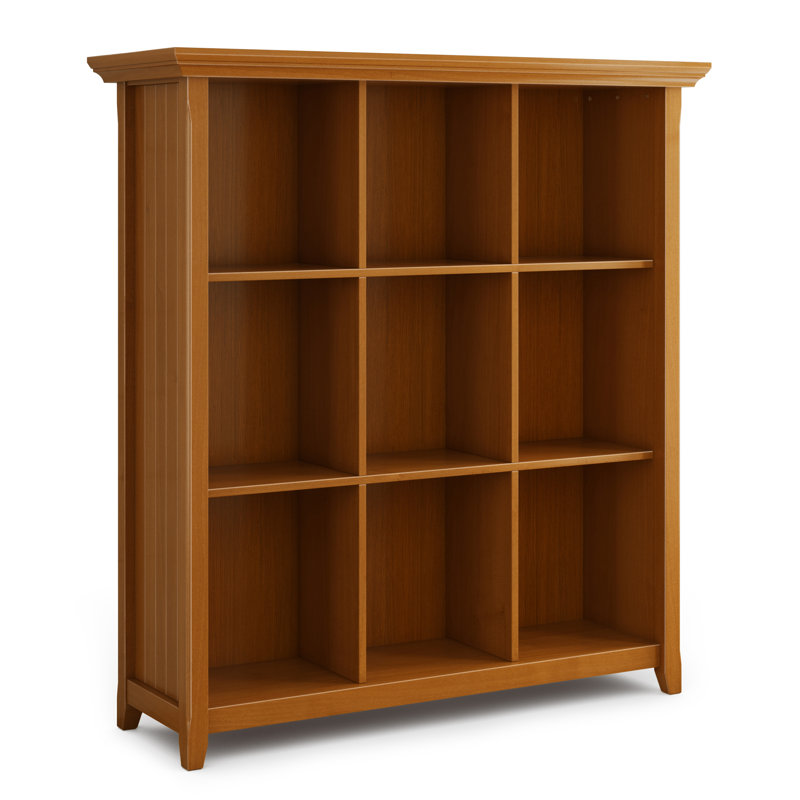 Light Golden Brown 9-cube Storage Bookcase For Living Room Or Office