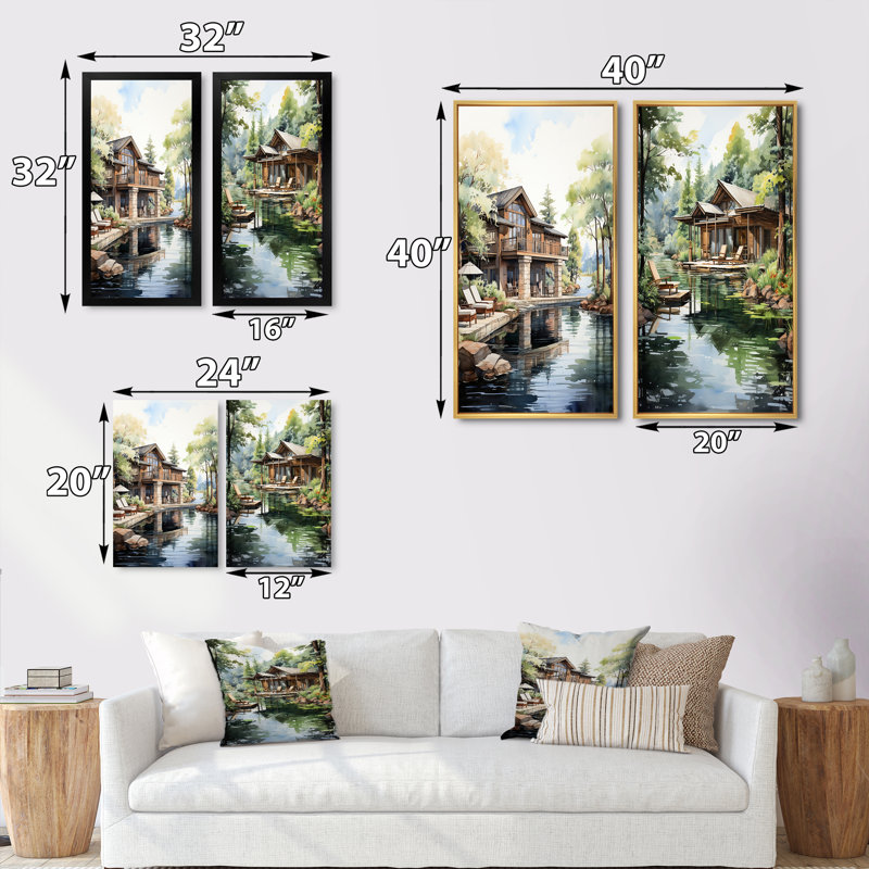 «Lodges Serenity Retreat» de Lodges hôtels - 2 pièces, Toile tendue, H 40 po x l 40 po