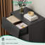 Organisateur de chambre à coucher 4 tiroirs noir - Commode design rétro