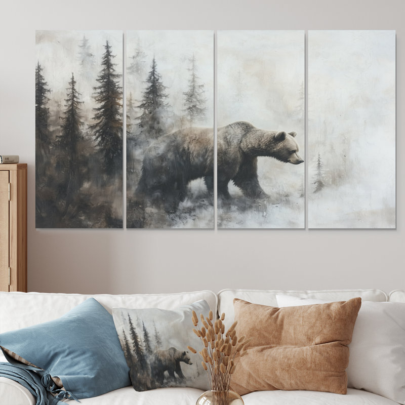 Art mural Shambaugh - Ours 2 - Art mural moderne sur toile, 4, H 28 po x l 48 po