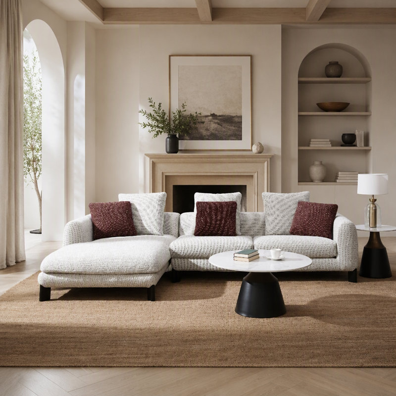 Upholstered 71 " Boucle L-Shaped Sectional