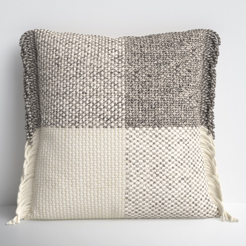 Cypress 100% Wool Throw Square Pillow, 18" x 18", Down