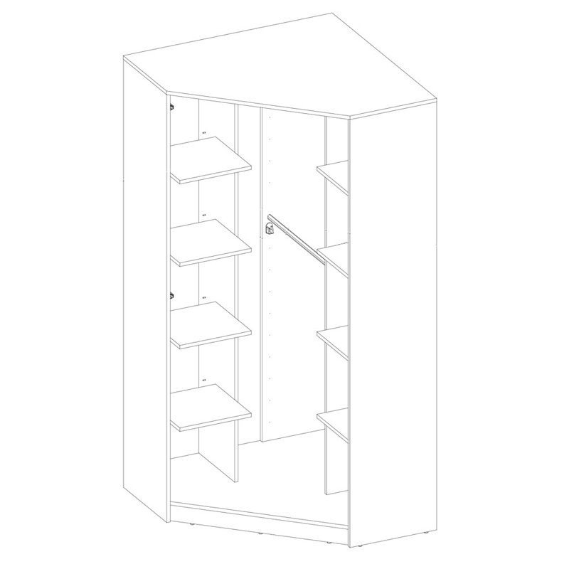 Ladson 2 Door Manufactured Wood Wardrobe