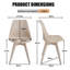 Modern Minimalist Dining Chair – Kitchen Chair with Padded Seat and Plastic Legs (Set of 4)-2043993606-2043993607