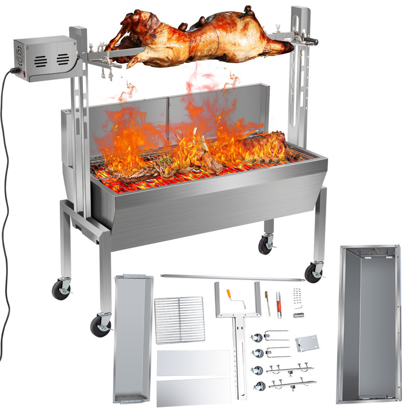 40W Electric Bbq Rotisserie Grill Kit