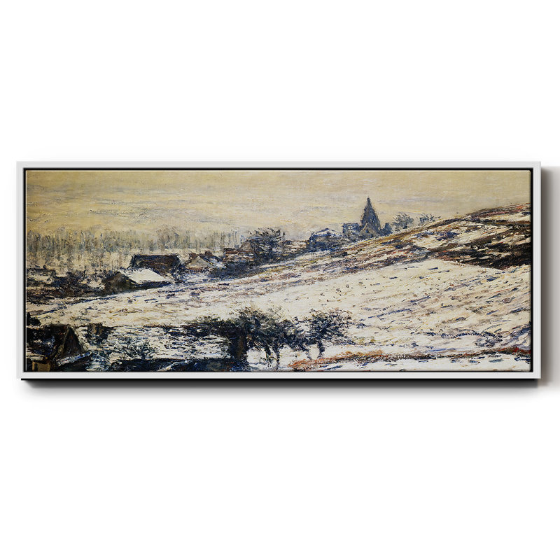Winter at Giverny, 1885 - Framed Canvas