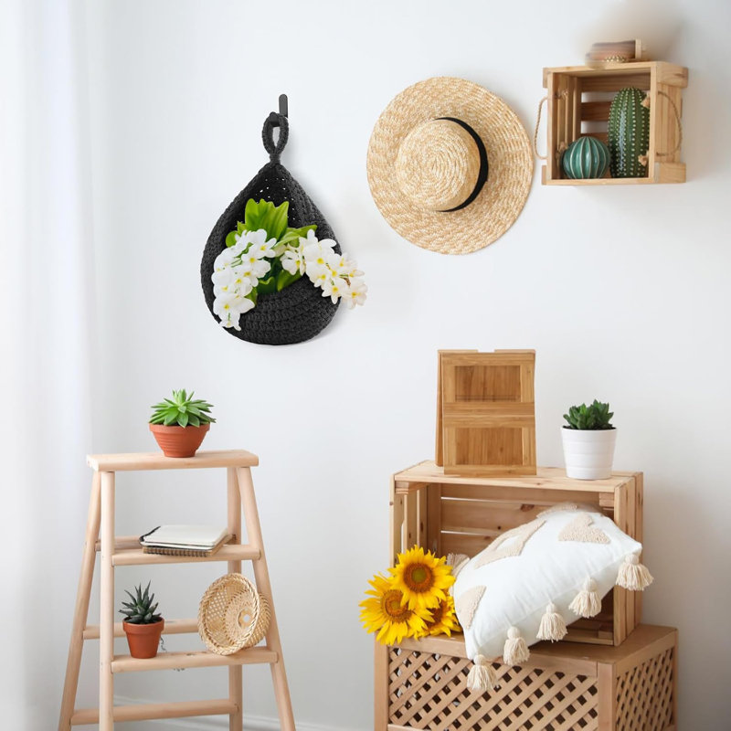 Wall Hanging Basket, Teardrop Shaped Hanging Basket