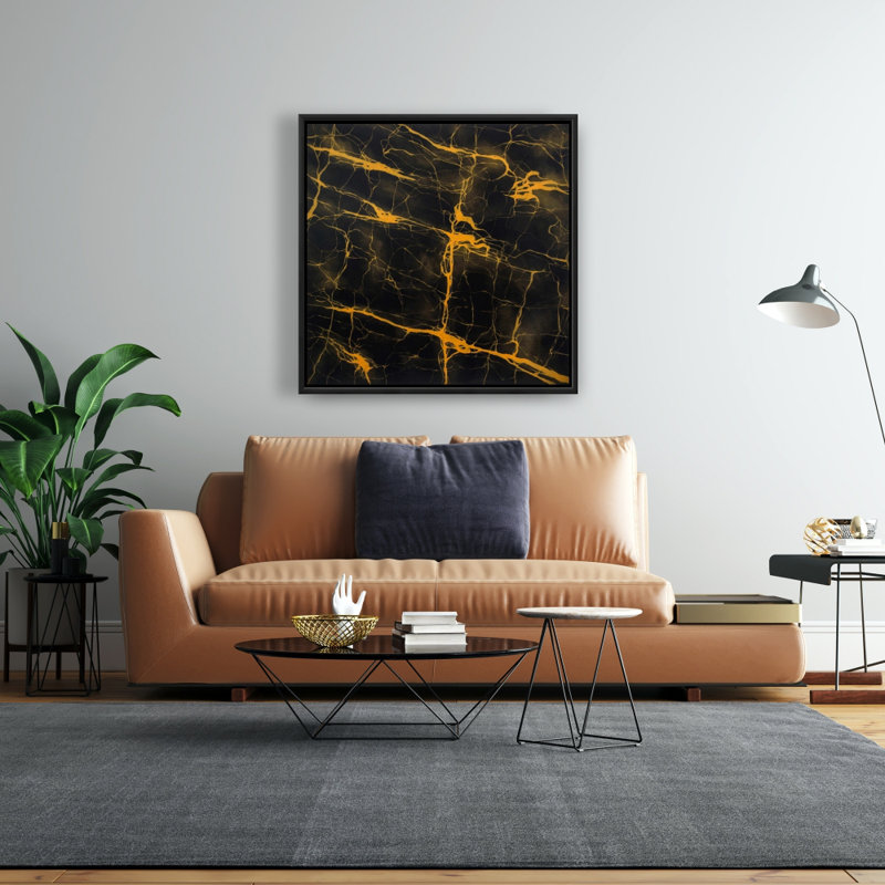" Black And Gold Marble Texture "