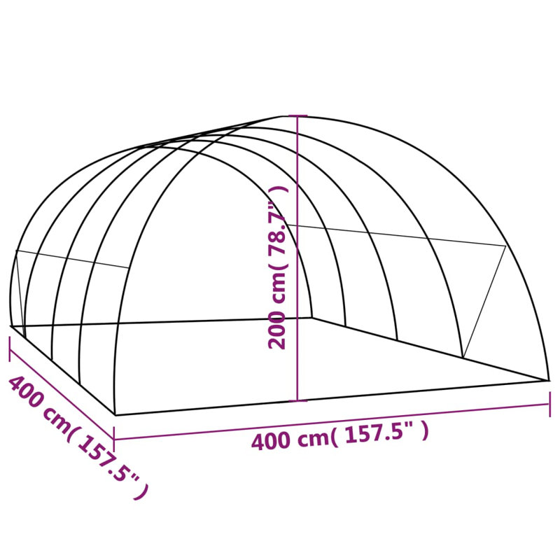 Serre de loisir Ventana l 118,1 pi x P 157,5 pi Ventana, 78.7" H x 157.5" W x 157.5" D