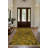 Colchique Collection Digital Print Cotton-Polyester Green Yellow Floral Rug-1189118413