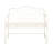  Vintage Metal Garden Bench, Elegant Scrollwork Design, Weather-Resistant Outdoor Loveseat, Antique White