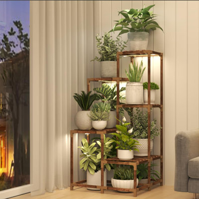 Corner Plant Stand Indoor for Multiple Plants by Arlmont & Co.