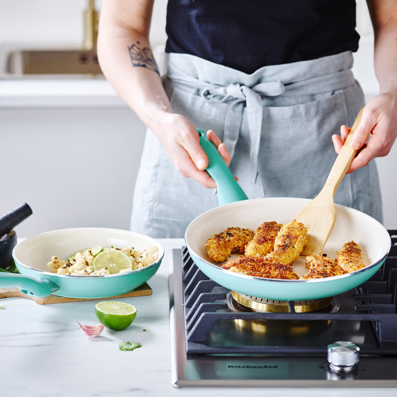 GreenPan Rio Healthy Ceramic Nonstick 7" 9.5" and 11" Frying Pan Skillet Set