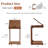Agripina Solid Wood C-Table End Table, Flip Top Hidden Storage Rolling Side Table with Wheels for Living Room Bedroom-1539164515-1539164513