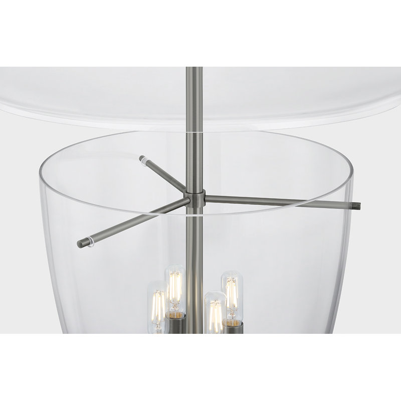 Troy Lighting Tully Lantern, 72" H x 17.75" W x 17.75" D, Natural, 4 Lights