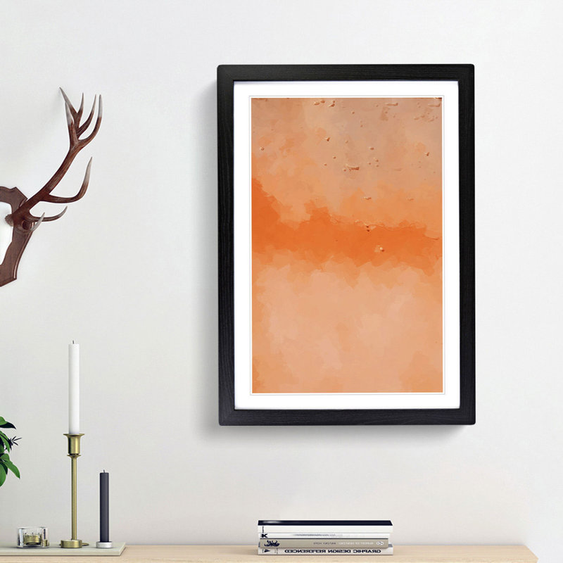 Across the Cracked Wall in Abstract - Picture Frame Graphic Art Print, 65cm H x 48cm W x 2cm D, Black Framed
