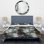 Ensemble de housse de couette doré doré et noir Luxe Marble Splendor I