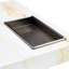 Table basse en marbre de style moderne blanc crème 31,4 po x 31,4 po x 12 po