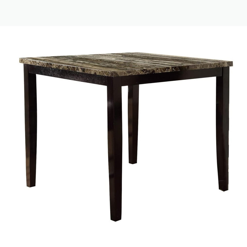 Table de salle à manger Apinya, Brun foncé, H 36 po x L 42 po x l 42 po